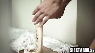 Sexy playgirl Veronica Leal grabbed big jock and sucked it before hardcore ass fucking