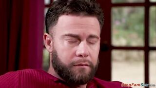 My stepdaughters a college dropout but at least she can suck.Sky Wonderland is stressed out and needs to calm down by deepthroating her stepdads shlong