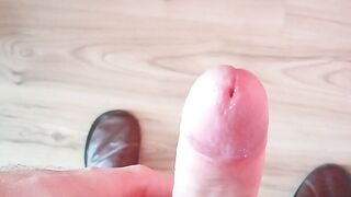 Walking with an erect cock