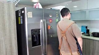 My stepson bangs my booty until he fills it with cum