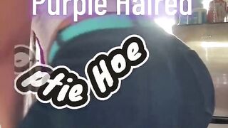 Purple Haired Hooptie Hoe Cums Again