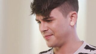 Inked homosexual Andy Taylor rimmed and hard bareback ass drilled