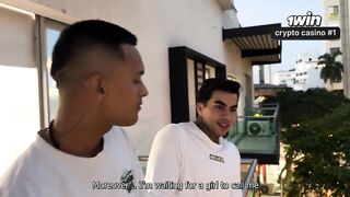 My majority awesome friend's MILF mom sucks my cock in front of him and this chab doesn't notice.