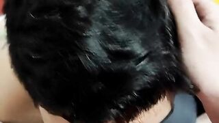 Quickie! Blowjob and Cum on Her Frankfurter! (and Black Jeans)