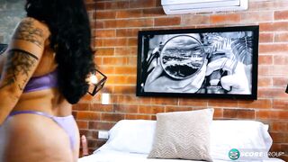 Bosom buddies Kim Velez & Sofia Damon have a thong-on party