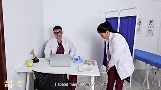 Mariana's Anatomy Chapter IV: A Pap Smear Appointment Turns into a Rough 3-some at the Hospital - Mariana Martix, Papi Rodrig