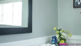 When Kylie craves to show off her fresh outfit to her stepdad, it turns out she didn't put on panties and this stud got a glimpse of her pussy! Whoops!