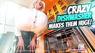 Crazy Dishwasher Makes 'em Bigger! Breast Expansion
