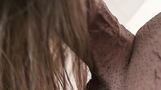 MILF sucks thick uncut dong fast