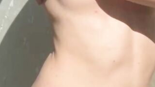 NAUGHTY FARM HOTTY! Petite redhead undressed in the barn / Risky photoshoot in the hay ????????????