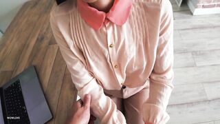 Bossy Step Mom Caught Her Step Son With a Boner While She Was Working