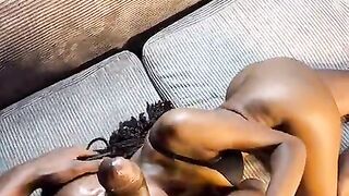 Creamy Ebony ass fucked deep and hard till I cum on her butt