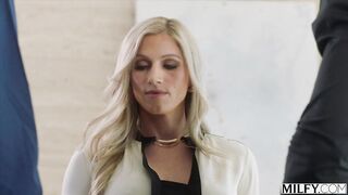 MILFY Tough Golden-haired Boss lady Lani Rails Gets BBC Tag-Teamed By Naughty Employees