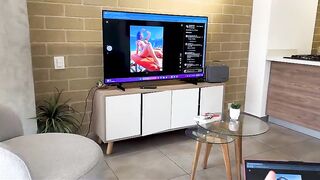 My Ebony MILF stepmom comes with me to my casting, and our boss fucks us both in an interracial 3-some