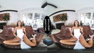 UP CLOSE VR - Small MILF Kylie Le Beau Craves A Taste Of Your Cum After Getting Hard Fucked - POV