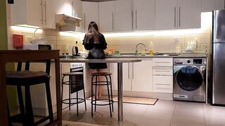 Lonely Stepmom Cooks Dinner For Step-Son Then Begs Him To Screw Her