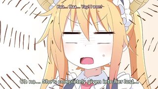 Tohru and Ilulu Hot Fuck Comics in living room[Kobayashi-san] (Artist:Hard Degenerate)