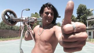 Busty ebony gal is satisfying big wang outdoors