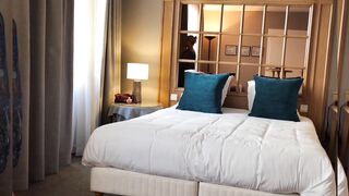 Beautiful Golden-haired Older Wife Enjoys Sex From the Mirror