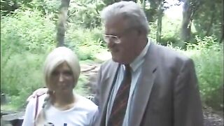 Ravishing teen suck's old man's ramrod and gets drilled