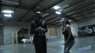 Lustful curvy brunette enjoys rough snatch fuck with black guy