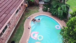 Flying around with my drone and the neighbours had an orgy in the swimming pool