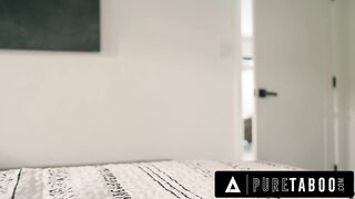 PURE TABOO Pervert Rose Carter Sneaks In & Replaces Her Stepdad's Masturbator During the time that He's Blindfolded