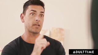 ADULT TIME - Sex Addict Chick Julia James SQUIRTS On Stepdad By Accident During Sneaky Masturbation