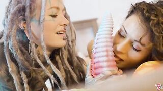 Lesbians Go EXTRAORDINARY Huge Anal Gaping with Mad Toys in Neon Fishnets!