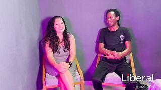 Big-breasted MILF is about to try her first black penis