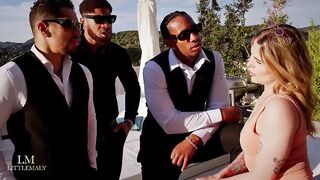 Unexpected 3 BBC Group-sex During Photoshoot,Irish Snowbunny Tina Snow Urinated On & Destroyed