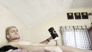 Handsome Teen Fucks His Toy Until This stud CUM