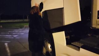 I fuck with a truck driver on a motorway rest area