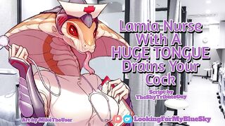 Lamia Nurse With a HUGE TONGUE Drains Your Shlong [Monstergirl Audio Roleplay] [Blowjob] [Wang Love]