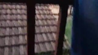 Public screw session on the balcony during sunrise