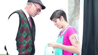 Bushy Bush Teen first Time Anal with a Senior