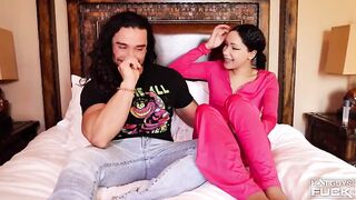 Concupiscent Latino Neanderthal fucks 18-year-old light skin brace face chick