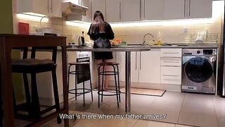 Lonely Stepmom Cooks Dinner For Step-Son Then Supplicates Him To Fuck Her