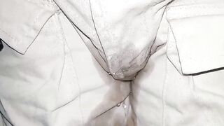 A cloth diaper juicy in urine, what a precious feeling