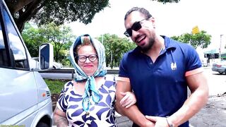 Corpulent Tattooed Mature Butt Screwed in Driving Van