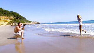 Ginger photo shoot on the beach, she got so lustful she wanted to be banged
