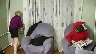 Russian Aged Lady with a hunk