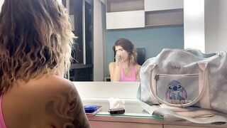 Sexy Latina Nymph Fucks Behind the Scenes 'cuz She's So Lascivious for Big White Wang