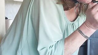 Enjoying my vibrator whilst smokin'