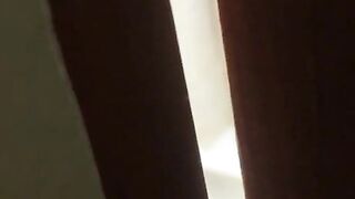 It's impossible not to spy on your neighbor while this playgirl's taking a bath. Real clip.