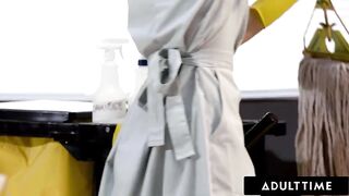 ADULT TIME - Sexy Office Maid Kenna James Teases Overworked Married Boss For Sneaky ANAL Affair