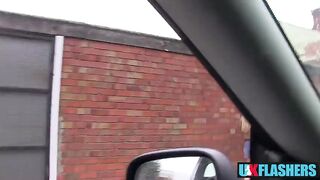 No Shame! British MILF Bonnie Rose Flashing and Pissing around town at UK-Flashers