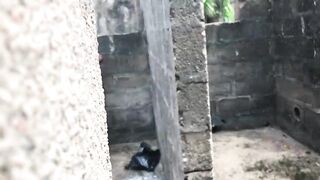 Enugu spa attendant gets caught off guard by bbc in the backyard creaming on his schlong