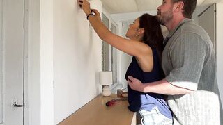 Hot milf gets tricked by her handyman and ends up getting fucked hard