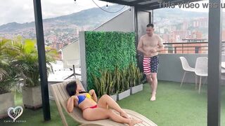 I bang my Stepfather in a Rooftop on the Spa when nobody overthere